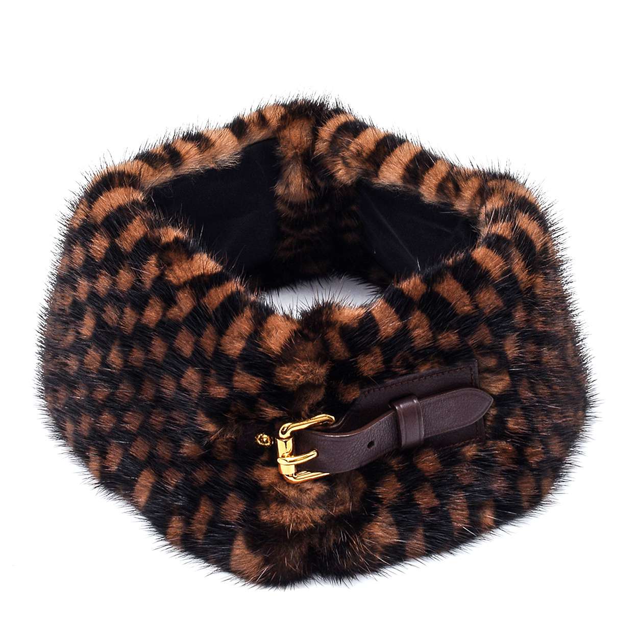 Louis Vuitton - Damier Ebene Fur Collar 